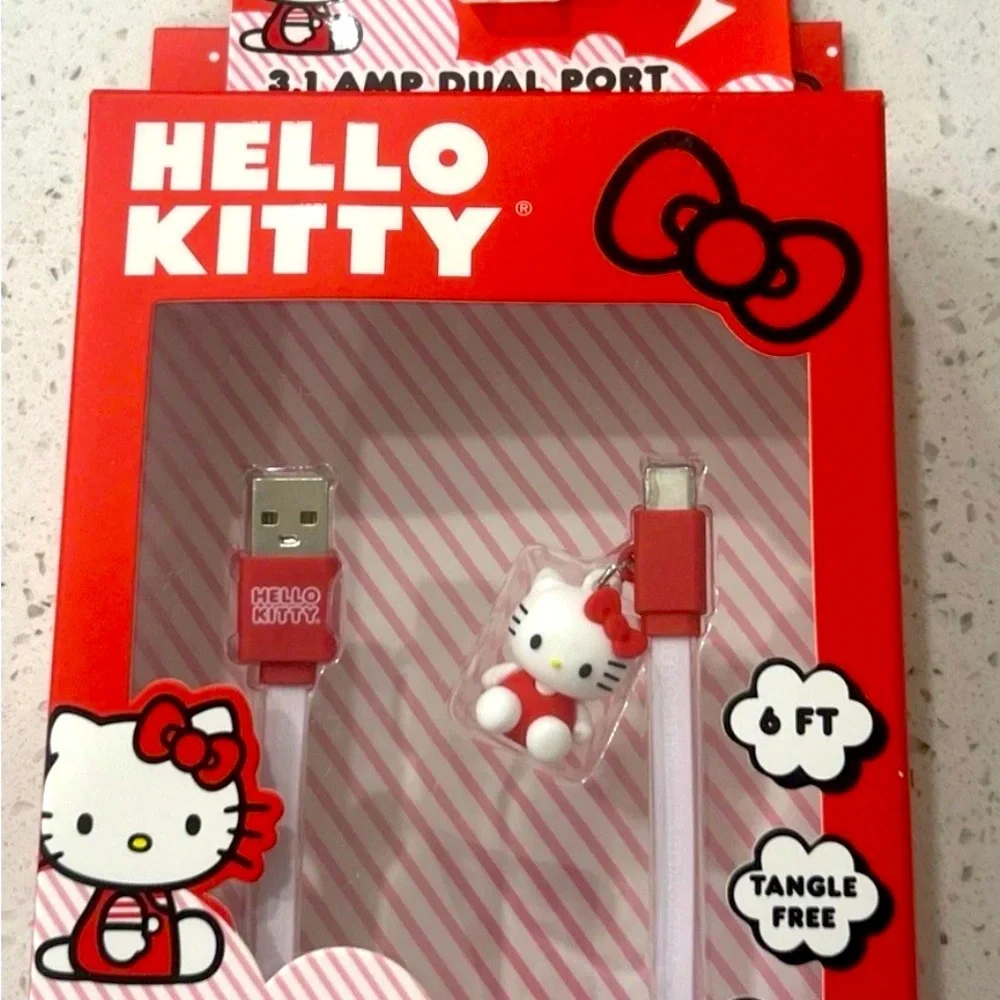 Brand new Hello Kitty Red phone Charger Charm with Hello Kitty Dual port charger